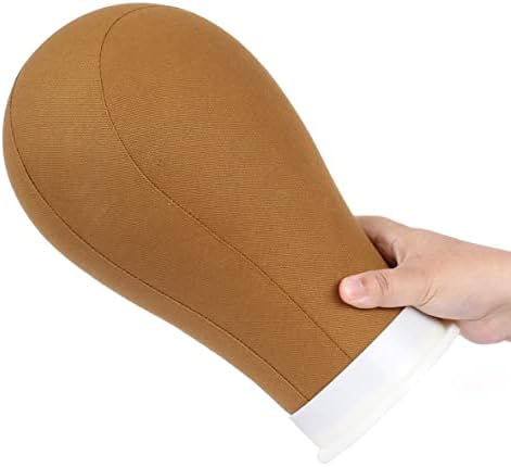 Leeven Brown Canvas Head Durable Mannequin wig Head with Stand 24 Inch - Image 6