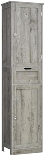 Iwell 66.9" Tall Bathroom Storage Cabinet with 2 Doors & 1 Drawer by IWELL