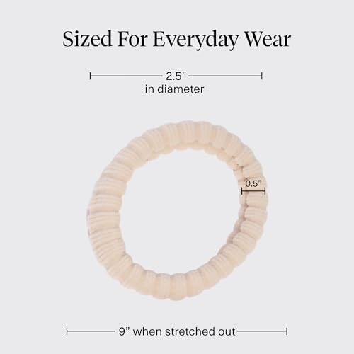 Kitsch Ribbed Hair Ties No Damage - Blush, 10pcs - Image 5
