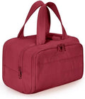 BAGSMART Travel Toiletry Bag, Puffy Toiletry Bag for Women, Wide-open toiletry bags for traveling, Large Travel Cosmetic Makeup Bag Organizer for Accessories,Toiletrie (Vintage Berry) by BAGSMART
