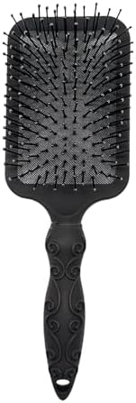 Amazon Basics Paddle Brush for Hair, Gentle Detangling, Wet or Dry Hair, Tangle-Free with Flexible Bristles by AmazonBasics