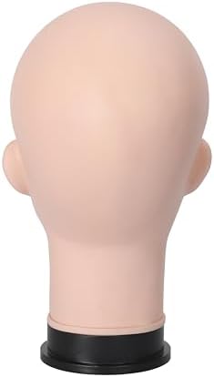 Bald Female Mannequin Head 21.6 Inches Big Head Circumference Makeup Training Head Wig Head Professional Cosmetology for Wig Making Hat Helmet Glasses Display Head Model with Clamp Stand - Image 7