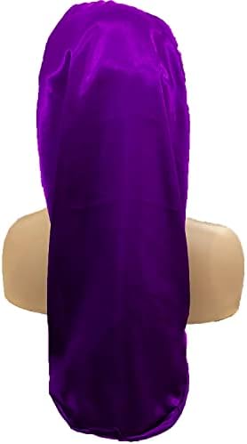 4 Pcs Satin Bonnet for Women, Long Sleep Cap Soft Silky Bonnet for Braids - Image 4