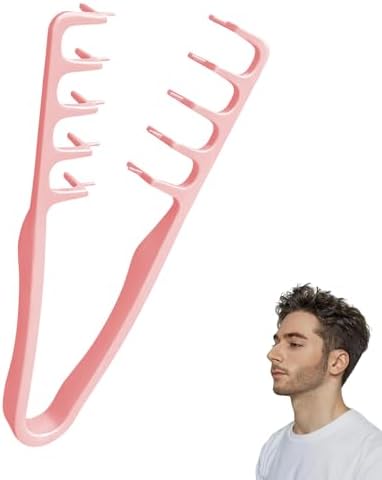 Texture Comb, Volumizing Fluffy Texture Styling Comb for Men and Women, Wide-Tooth Texturizing Styling Tool for Volume & Fringe Parting, Pink by Unknown