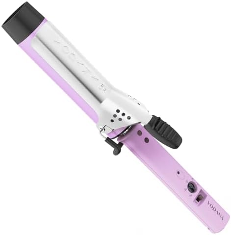 vodana GlamWave Ceramic Hair Curler 1.4 inch - Shiny & Damage-Free Natural Waves with All-Day Hold | Advanced Double Ceramic Coating with Rapid Instant Heat, Lavender by vodana