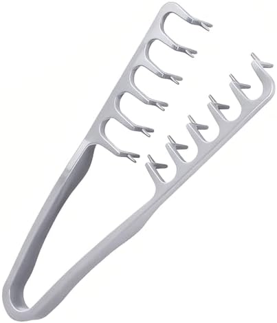 2-in-1 Texture Comb, Volumizing Wide & Fine-Toothed Hair Comb - Anti-Frizz Fluffy Styling Tool for Men Women, Portable Lightweight Design with Non-Slip Grip, Suitable for All Hair Types (1 Pack, Grey) by YRAKOZIN