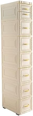 45.6 Inch Bathroom Floor Cabinet Narrow Tall Slim Storage Sandwich Cabinet New by Unknown