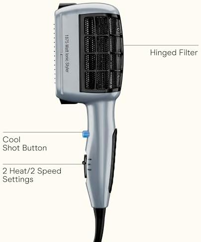 Conair Hair Dryer, 3-in-1 Styling, 1875W, 3 Attachments, Ionic - Image 2