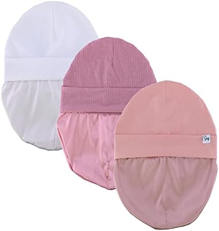Jersey Beanie Hat for Newborn Baby Boys Girls Silky Satin Lined Hats Bonnet Toddler Infant Little Kids Beanies Caps - Image 3