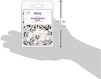 Diane Double Prong Hair Clips for Women, Girls For Holding Rollers or Hair 1.75 Inches Long Silver D17, 80 Count (Pack of 2) - Image 7