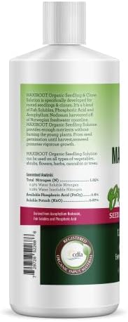 Organic Seedling Solution, Liquid Fertilizer for Seedlings, Cuttings & Clones – Natural Seaweed & Fish-Based Plant Food for Strong Root Growth. 32 oz - Image 2