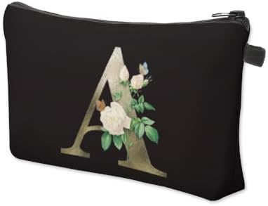 Deanfun Makeup Bag, Bride Bridesmaid A-Z Make Up Bag, Small Personalized Initial Letter 3D Printings Waterproof Cosmetic Bags for Women (A) - Image 5