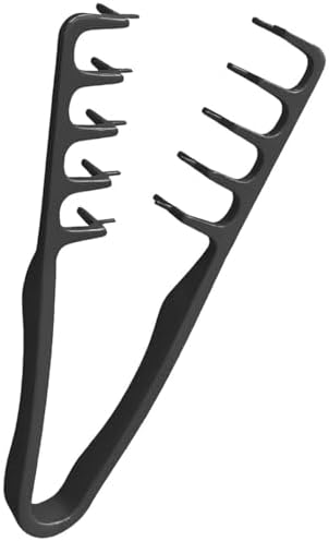 Texture Comb, Voluminous Wide-Tooth Hair Comb for Maximum Root Lift, Dual Wide & Fine Tooth Texturizing Styling Comb, Non-Slip ABS Plastic Barber Tool for Men–Black by Yoandoy