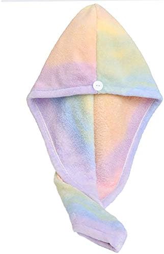 Microfiber Hair Drying Wrap Towel for Women Turban Fast Dry Multicolored by TYONMUJO