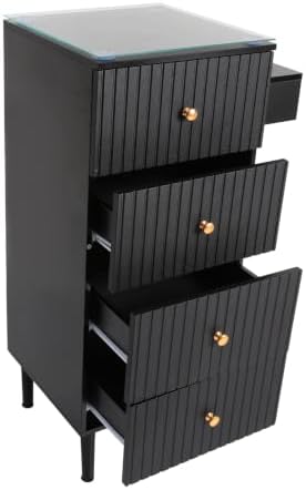 Hair Salon Station for Stylist, Salon Storage Cabinet with Drawers - Image 4