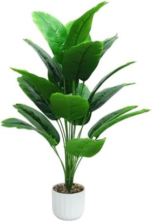 Freyalife 28“ Fake Plant Artificial Banana Tree for Room Decor, Faux Potted Plants Indoor for Home Living Bedroom Aesthetic Farmhouse Dorm Office Classroom and Outdoor Garden Porch Balcony Decor by Unknown