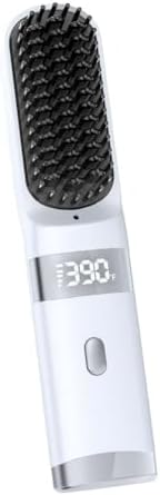 Cordless USB-C Hair Straightener Brush FastHeat(White) by Unknown