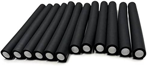 My Beauty Spot Flexi Rods Foam Hair Rollers 3/4" 5/8" and 1" Diameter Professional Salon Quality 12 Pcs Rubber Hair Rollers for Long, Medium and Short Hair (Grey) - Image 5
