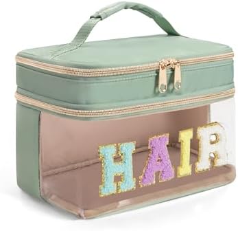 Fasrom Double Layer Hair Accessories Organizer, Preppy Makeup Bag for Girls by Fasrom