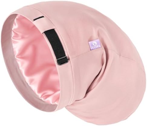 OLESILK Silk Sleep Bonnet for Curly & Long Hair, Adjustable Night Cap by OLESILK