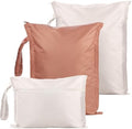 RelaxScene Wet Dry Bags Water Resistant - 3 Pack Reusable Waterproof Wet Dry Bag for Swimsuits & Baby Clothes - Leakproof Storage Pouch Bag for Travel & Baby Diaper - Travel Laundry Daycare Bags by RelaxScene
