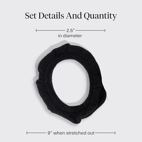 Kitsch Petal Hair Ties No Damage - Black, 10pcs - Image 5