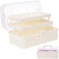Tackle Box, 3-Layer Craft Sewing Medicine Art Hair Tool Organizer White by Outuxed