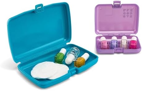 Caboodles Care Pack + Lil Bit Set, Purple and Dark Teal, Travel Organizers for Makeup Snap-Tight Latch for Mess-Free Travel, Compact Size - Image 4