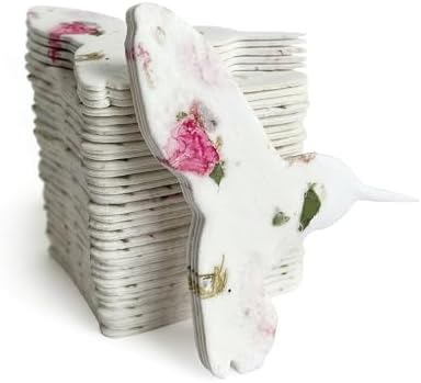 24 Pink & Green Hummingbird Plantable Memorial Gift Tags by SeedBloom