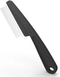 0.5mm Fine Tooth Stainless Steel Dandruff Comb for Adults Kids, Black by DAFENG