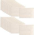 meekoo 16 Pcs Blank Canvas Zipper Pouch Pencil Bag Bulk, M, Beige by meekoo