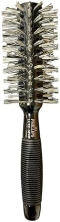 Phillips Brush Mini Monster Vent 5 LUXE Professional Hair Brush (2.5” Diameter Barrel) - Vented Blowout Hairbrush with Nylon Reinforced Boar Hair Bristles, Beech Wood Handle with Rubber Grip by PhillipsBrush