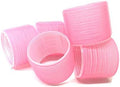 6 Pack Super Jumbo Self Grip Hair Rollers Pro Salon Hairdressing - Big Curlers Create Volume For Long Hair (Pink) by THE+UM24