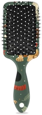 Hair Curler Brush Dog Christmas Candy Detangling Hair Brush for All Hair Types,Hair Straightener Brush Wet and Dry Hair for Adults and Hair Brush for Women - Image 2
