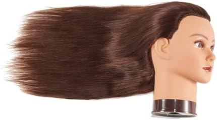 Mannequin Head with Human Hair Training Head with Clamp (20-22'') - Image 3