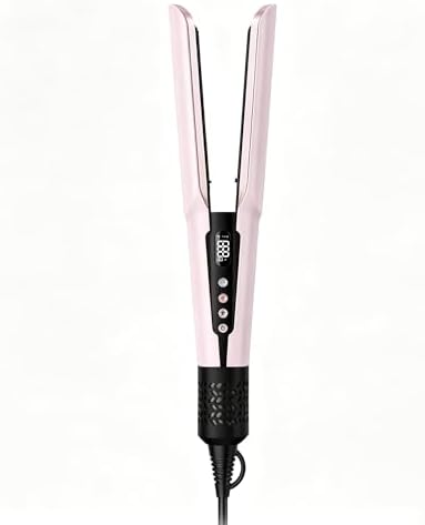 Slopehill 2-in-1 Hair Straightener and Blow Dryer（Pink） by slopehill