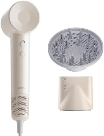 Laifen SE Lite High-Speed Ionic Hair Dryer with Diffuser, Milktea by Laifen