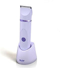 OLOV Electric Body Hair Trimmer - Groin Trimmer for Men - Bikini Trimmer Women - Wet/Dry Shaver Groomer, Replaceable Ceramic Blade Heads, USB Recharge Dock, Waterproof Hygiene Razor, Purple by OLOV