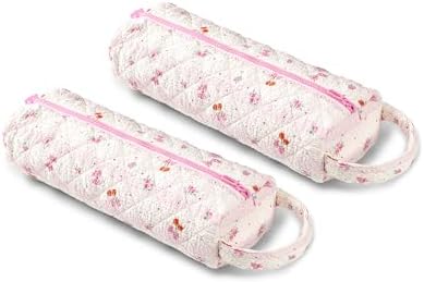 2Pcs Hair Tool Organizer Quilted Carrying Case for Shark Hair Air Wrap Dryer Case Mothers Day Gifts Cosmetics Toiletry Organizer for Girls Women (Cherry) by Nixjoro