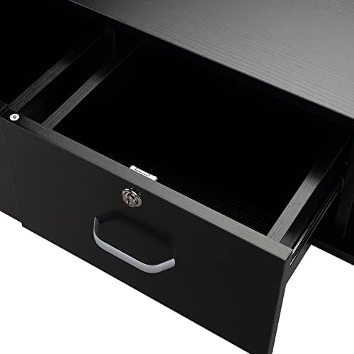 RESHABLE Wall Mount Barber Station,Modern Salon Hair Table,Black - Image 5