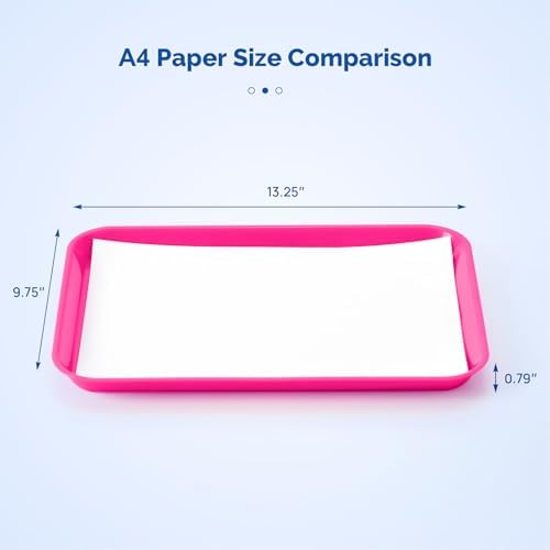 JMU 10 Pcs Hot Pink Dental Procedure Trays Flat Trays Size B 13.25" X 9.75" - Image 3