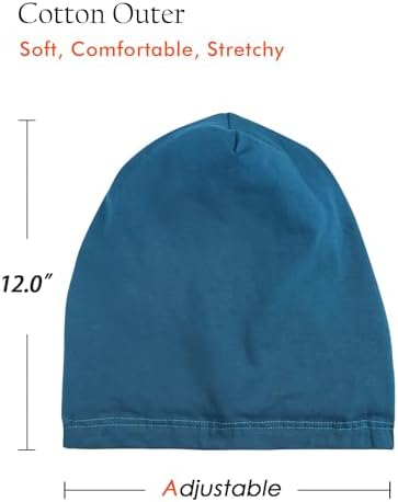 3 Size Satin Lined Sleep Caps for Braids,Dreadlocks Natural Curly Hair Adjustable - Image 5