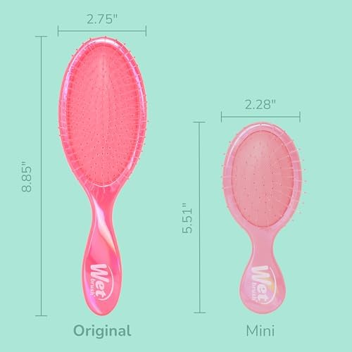 Wet Brush Original Detangler Hair Brush, Soft, Flexible Bristles Gently Detangle All Hair Types, Works on Wet or Dry Strands, Ergonomic Handle, Reduces Breakage, Limited Edition, Prismatic Glow Pink - Image 4