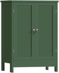 Iwell Bathroom Cabinet, Bathroom Storage Cabinet with 2 Doors & 3 Shelves, 3 Heights Available, for Living Room, Entryway, Home Office, Green by IWELL
