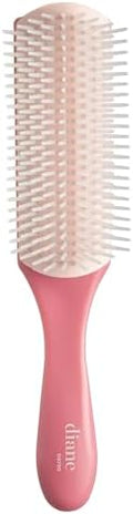 Diane Pro Nylon Pin Styling Hairbrush for Detangling, Separating, Shaping, and Defining Wet or Curly Hair, Heat-Resistant, Anti-Static, Hair Care Essential, Pink by Diane