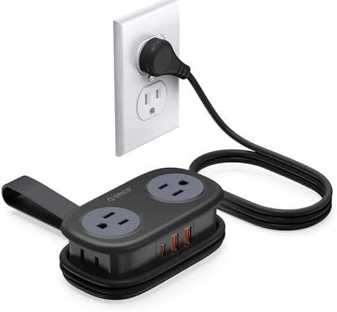 ORICO Travel Power Strip PD20W with 4 AC Outlets 3 USB Ports (1 USB-C) by ORICO