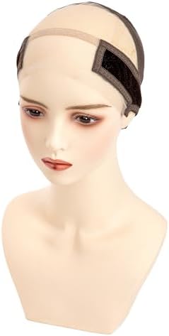 Wig Caps with Grip Band for Keeping Wigs in Place Wig Caps for Women Adjustable Wig Grip Cap Band Brown Stocking Wig Caps Wide 13x4 HD Transparent Lace for Front Wig Cap for Wig Making - Image 7
