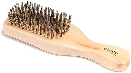 Diane Reinforced Boar Bristle Club Wave Brush for Men and Barbers – Hard Bristles for Thick to Coarse Hair – Use for Detangling, Smoothing, Wave Styles, Restore Shine and Texture by Diane