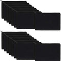 meekoo 16 Pcs Blank Canvas Zipper Pouch Pencil Bag Bulk, M, Black by meekoo