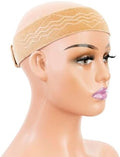 Wig Grip Band Flexible Velvet Scarf Adjustable Comfort Headband Wig Comfort Non-Slip Adjustable Fasten Wig Bands with Wavy Silicone (Beige) by HairTrustyPartner